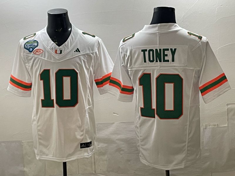 Men 2026 Miami Hurricanes #10 Toney White 3th generations Nike Limited NCAA Jersey 05